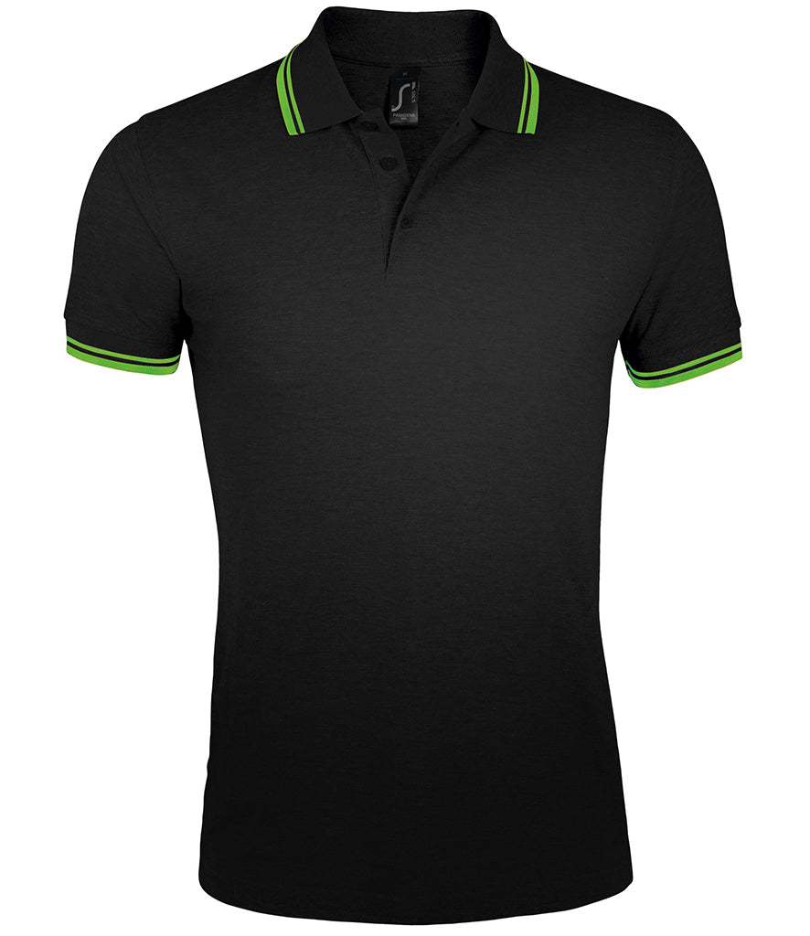 10577 (Pasadena) SOL'S Tipped Cotton Polo shirt (S-3XL)