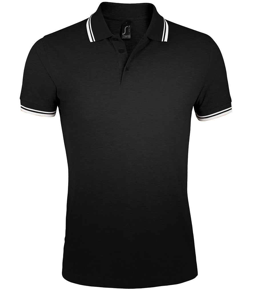 10577 (Pasadena) SOL'S Tipped Cotton Polo shirt (S-3XL)