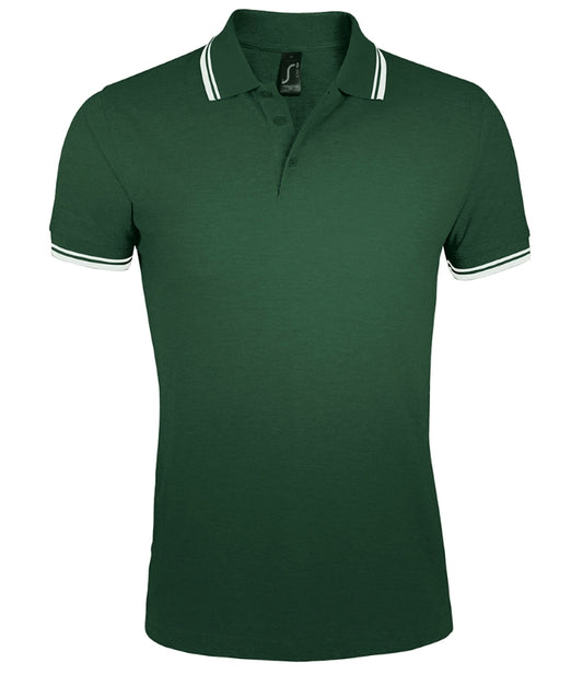 10577 (Pasadena) SOL'S Tipped Cotton Polo shirt (S-3XL)