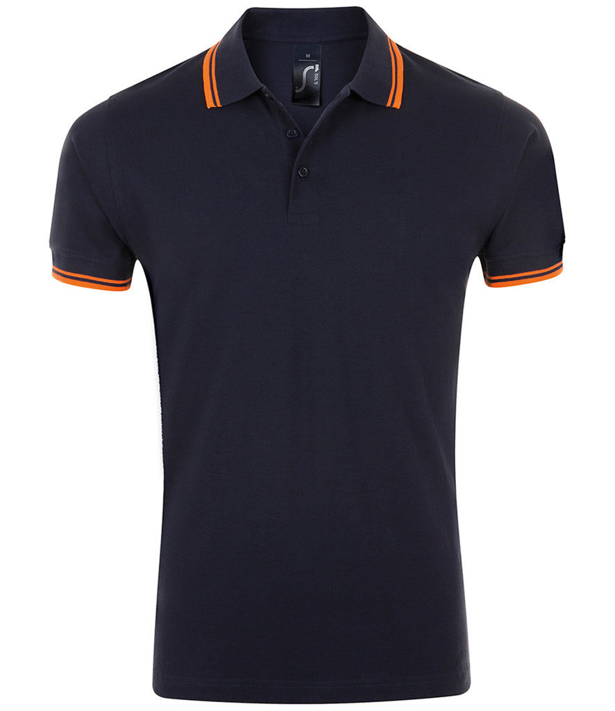 10577 (Pasadena) SOL'S Tipped Cotton Polo shirt (S-3XL)