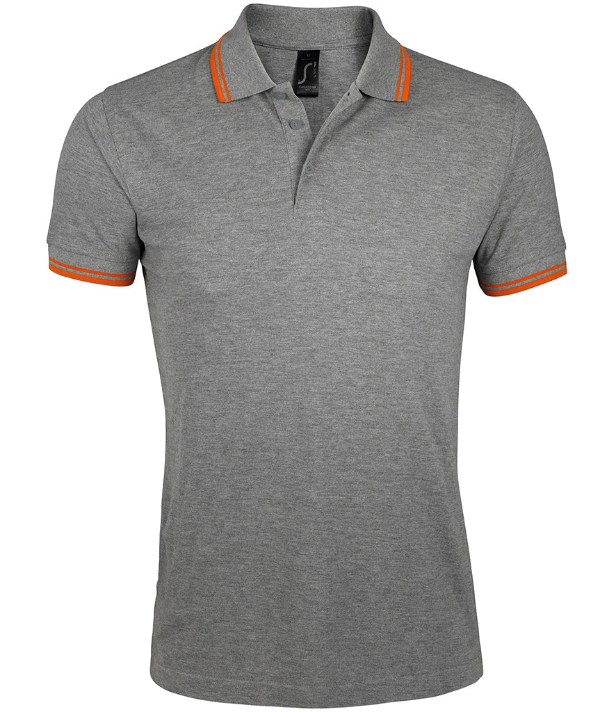 10577 (Pasadena) SOL'S Tipped Cotton Polo shirt (S-3XL)