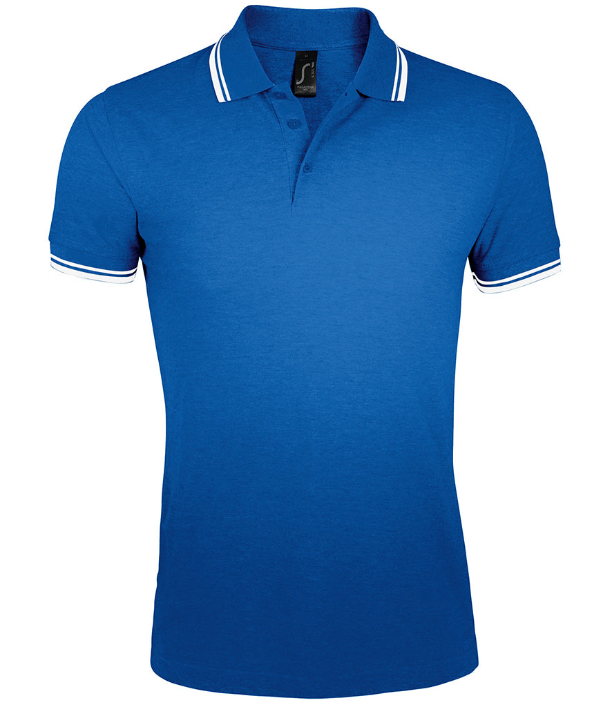 10577 (Pasadena) SOL'S Tipped Cotton Polo shirt (S-3XL)