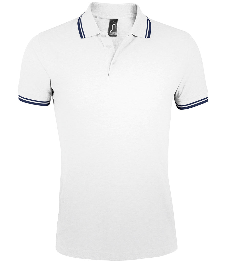 10577 (Pasadena) SOL'S Tipped Cotton Polo shirt (S-3XL)