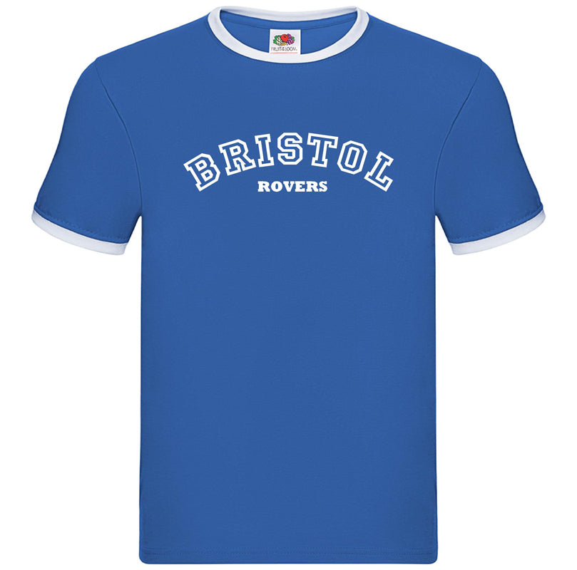 Bristol Rovers T shirt - Varsity logo Royal/White  (S-6XL)