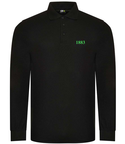 1883 Long Sleeve Fitted Polo (Badge colour option) - Small to 4XL