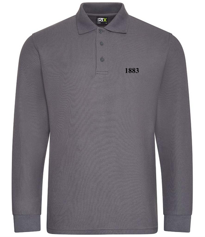 1883 Long Sleeve Fitted Polo (Badge colour option) - Small to 4XL