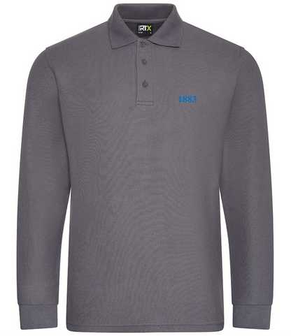1883 Long Sleeve Fitted Polo (Badge colour option) - Small to 4XL
