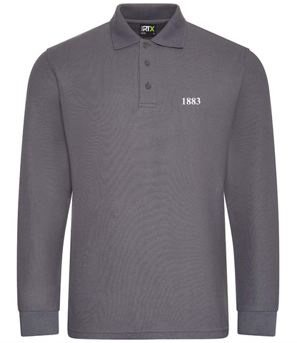 1883 Long Sleeve Fitted Polo (Badge colour option) - Small to 4XL