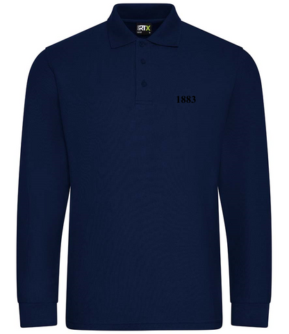 1883 Long Sleeve Fitted Polo (Badge colour option) - Small to 4XL