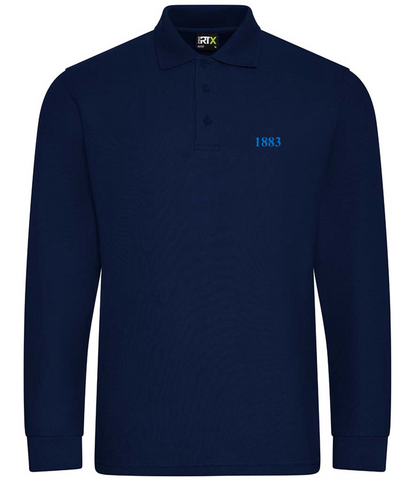 1883 Long Sleeve Fitted Polo (Badge colour option) - Small to 4XL