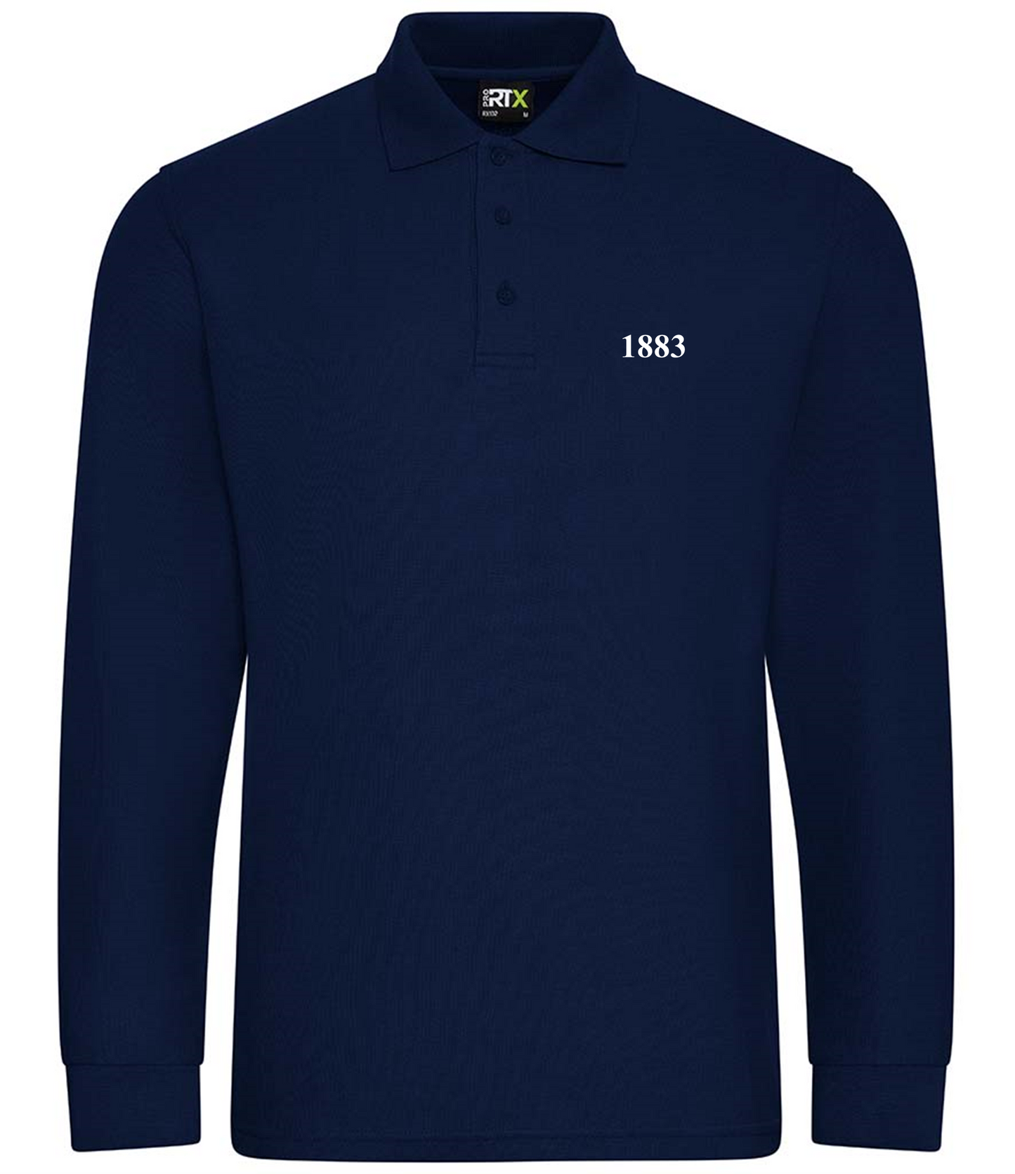1883 Long Sleeve Fitted Polo (Badge colour option) - Small to 4XL