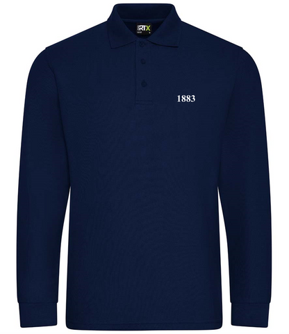 1883 Long Sleeve Fitted Polo (Badge colour option) - Small to 4XL