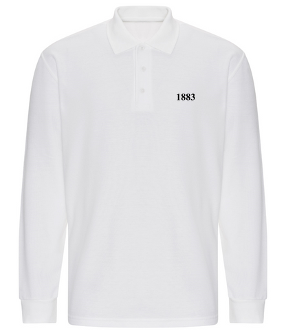 1883 Long Sleeve Fitted Polo (Badge colour option) - Small to 4XL