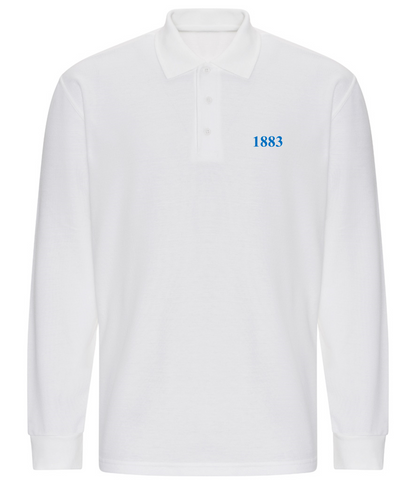 1883 Long Sleeve Fitted Polo (Badge colour option) - Small to 4XL