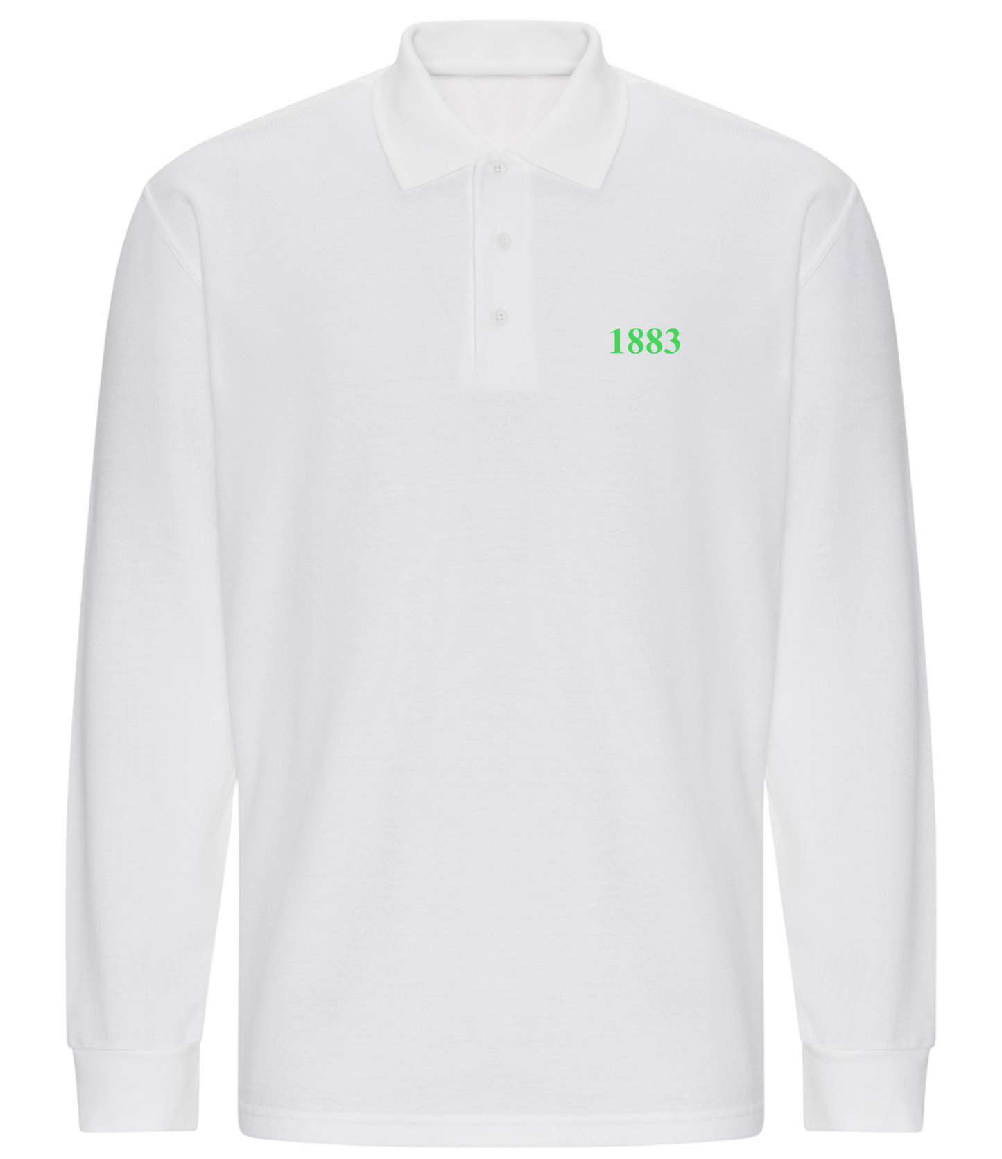 1883 Long Sleeve Fitted Polo (Badge colour option) - Small to 4XL