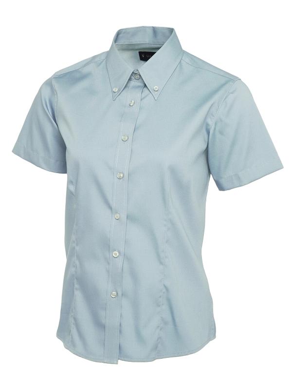 Ladies Pinpoint Oxford Half Sleeve Shirt - UC704 (XS-5XL)