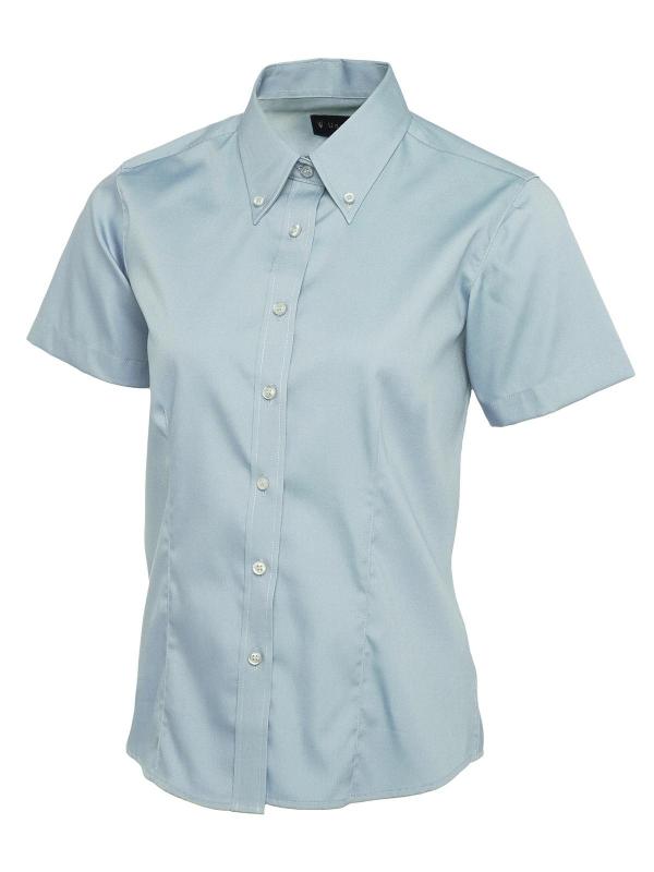 Ladies Pinpoint Oxford Half Sleeve Shirt - UC704 (XS-5XL)