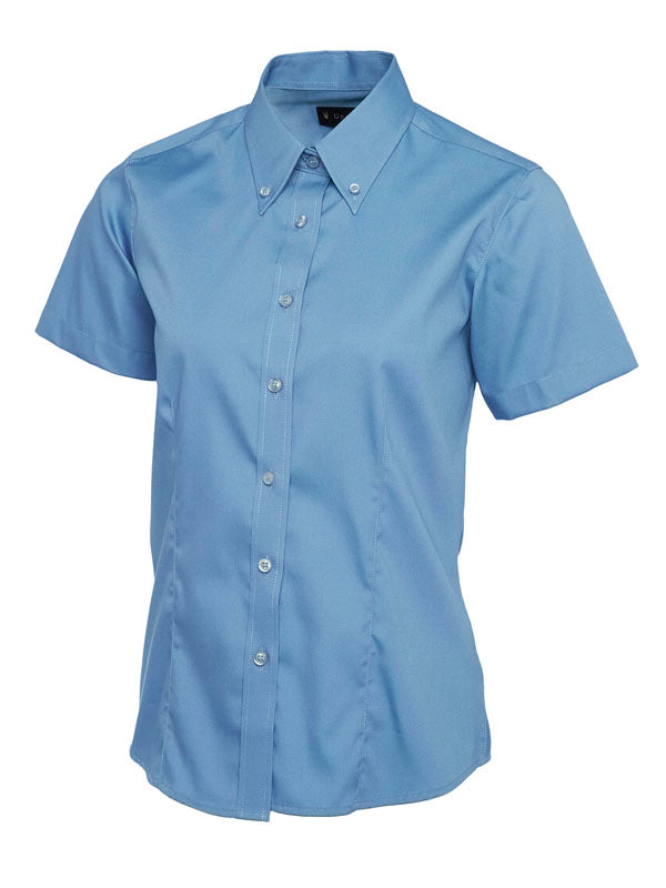 Ladies Pinpoint Oxford Half Sleeve Shirt - UC704 (XS-5XL)