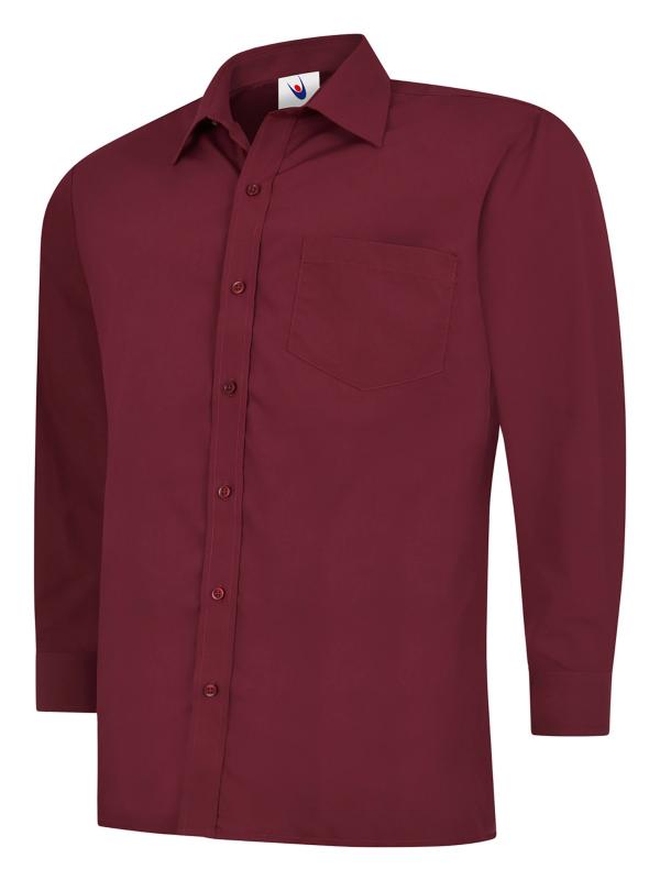Mens Poplin Full Sleeve Shirt - UC709 (Colours)