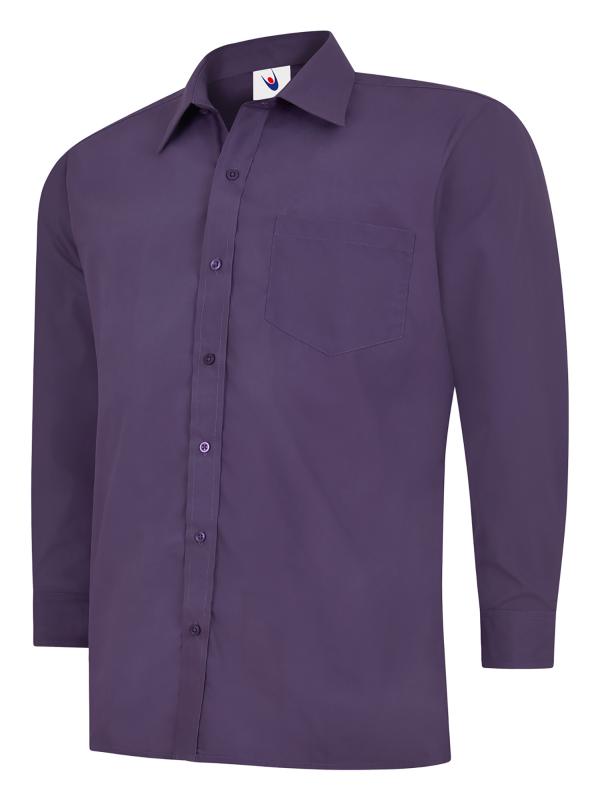 Mens Poplin Full Sleeve Shirt - UC709 (Colours)