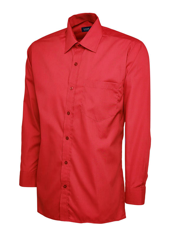 Mens Poplin Full Sleeve Shirt - UC709 (Colours)